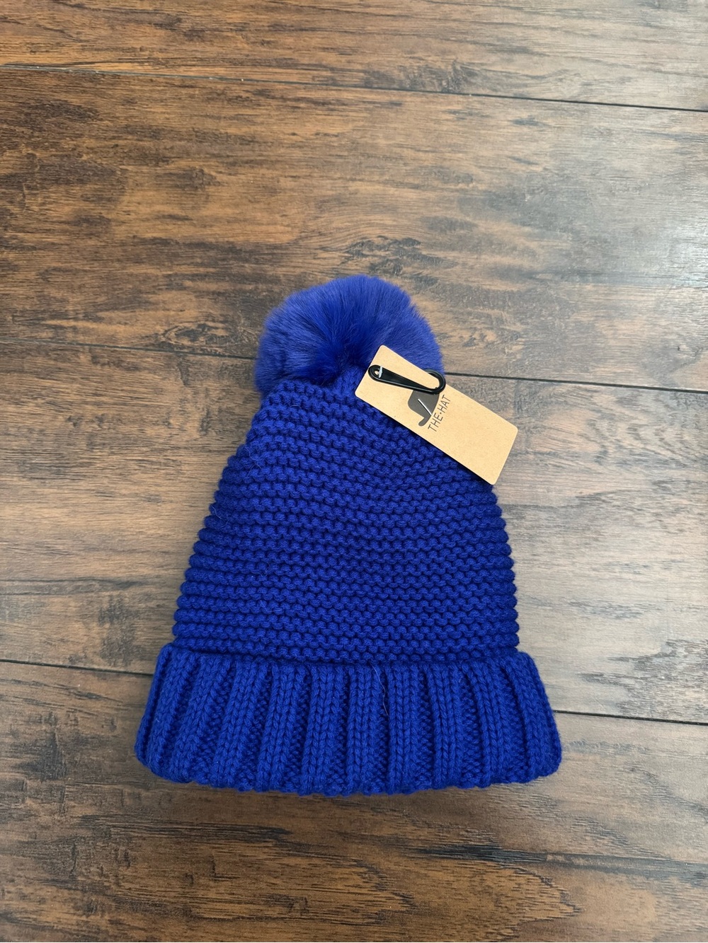 Women’s Pom-Pom Beanie Hat - Royal Blue